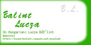 balint lucza business card